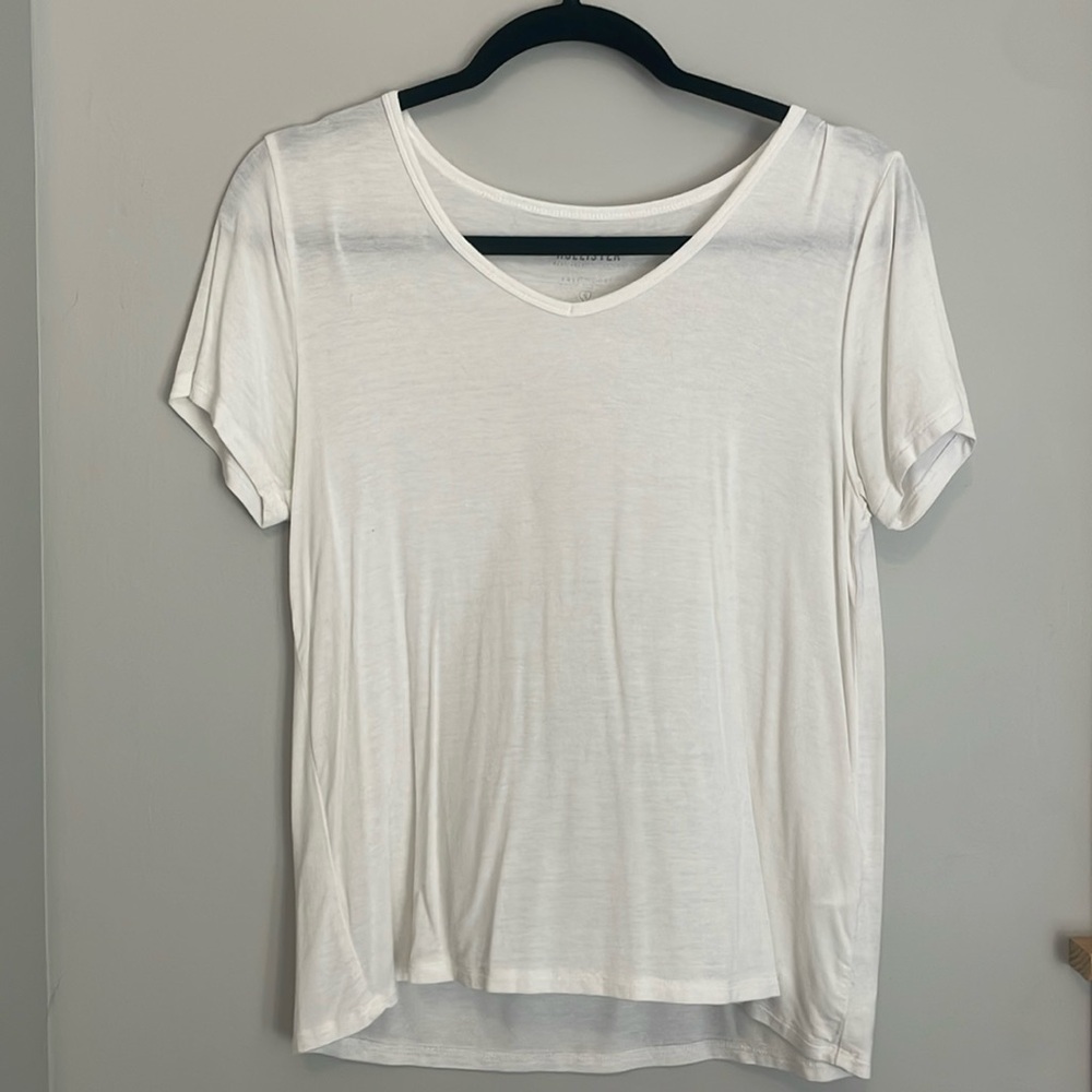White holster V neck